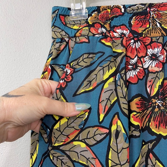 Ann Taylor‎ LOFT Floral Wide Leg Pants Size 0 Maximalist Cottagecore Resortwear - Picture 6 of 13